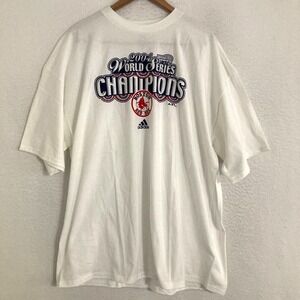 Vtg Adidas Boston Red Sox 2004 World Series Champions Shirt Men 2XL Baseball Tee